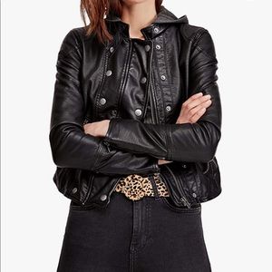 Free People Leather Jacket size large